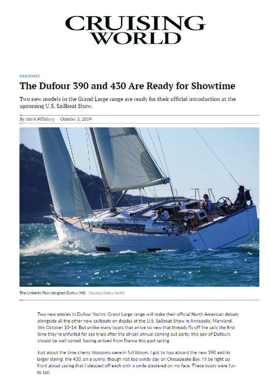 Review of Dufour 390 and Dufour 430 by Cruising World
